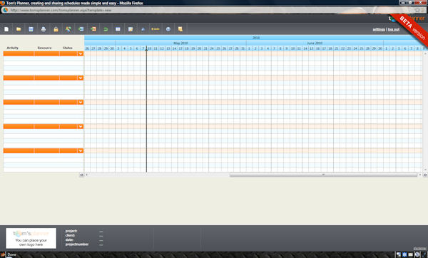 Gantt Chart Toms Planner